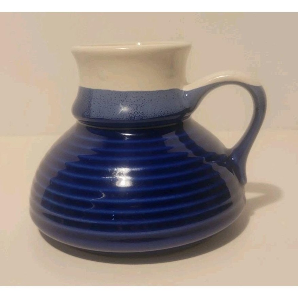 Vintage Rare Blue Ceramic Auto Mug No Spill Chelsea Row Open Box Never Used